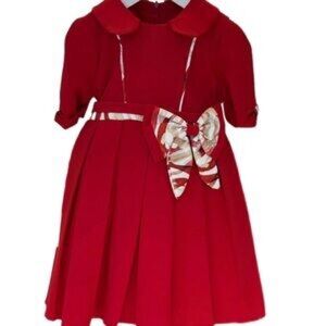 Red Dress with Bow Accent